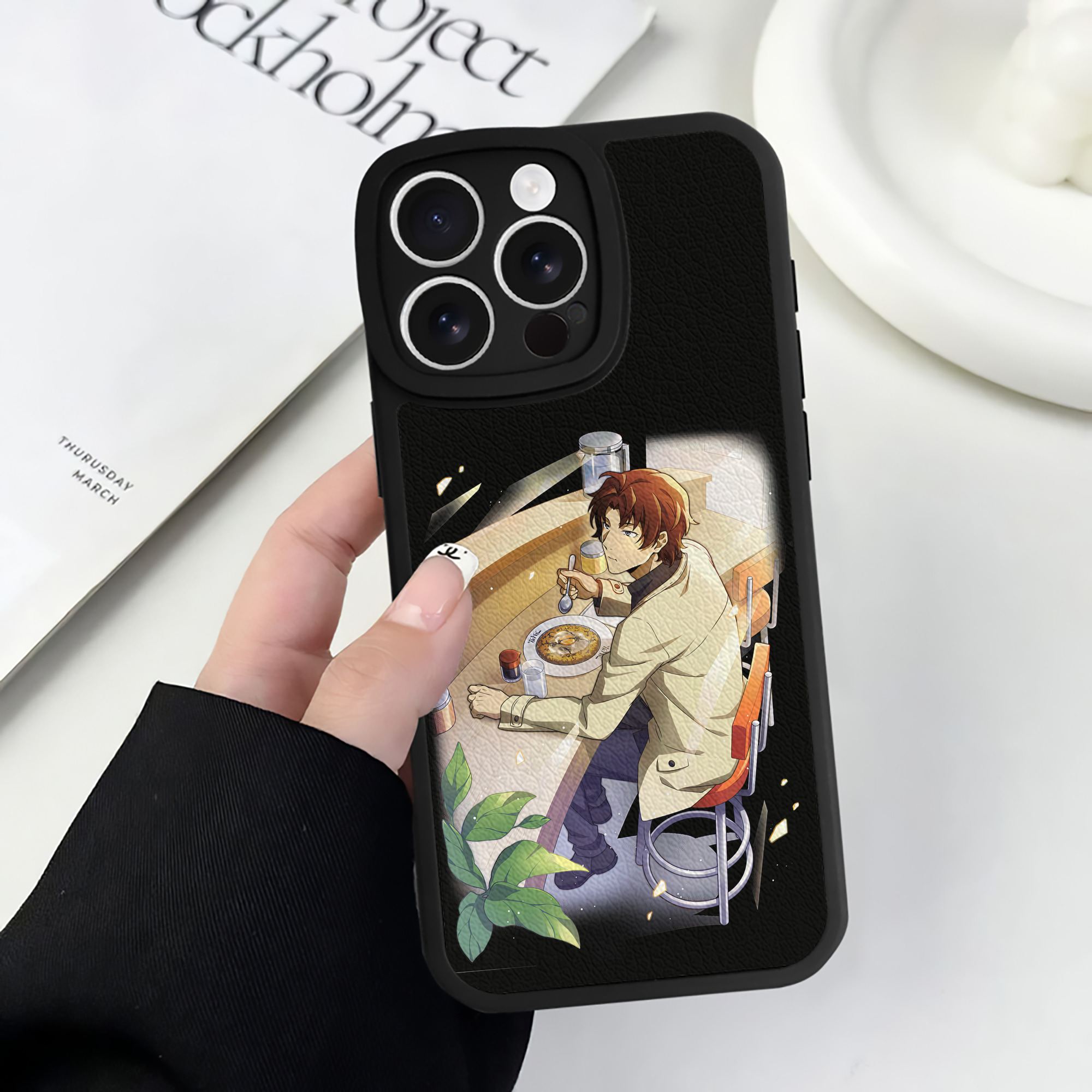 （画像用） 文豪ストレイドッグス Bungo Stray Dogs 【iPhone 16シリーズ対応】シリコンスマホケース（レザー調） 材質：シリコン